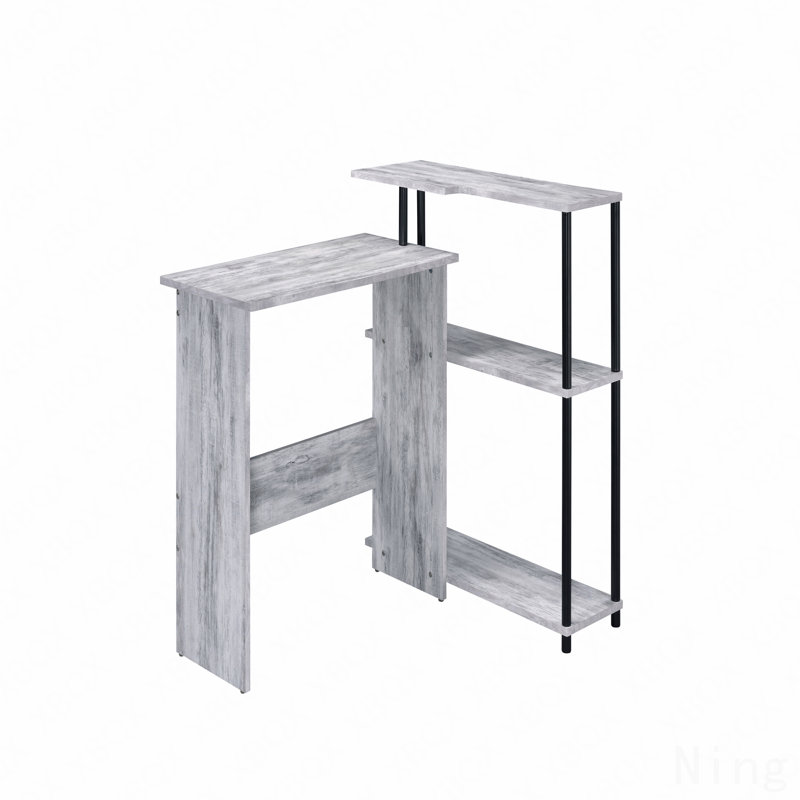 Bureau d'écriture antique blanc et noir, Blanc