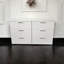 Commode modulaire à trois tiroirs en blanc