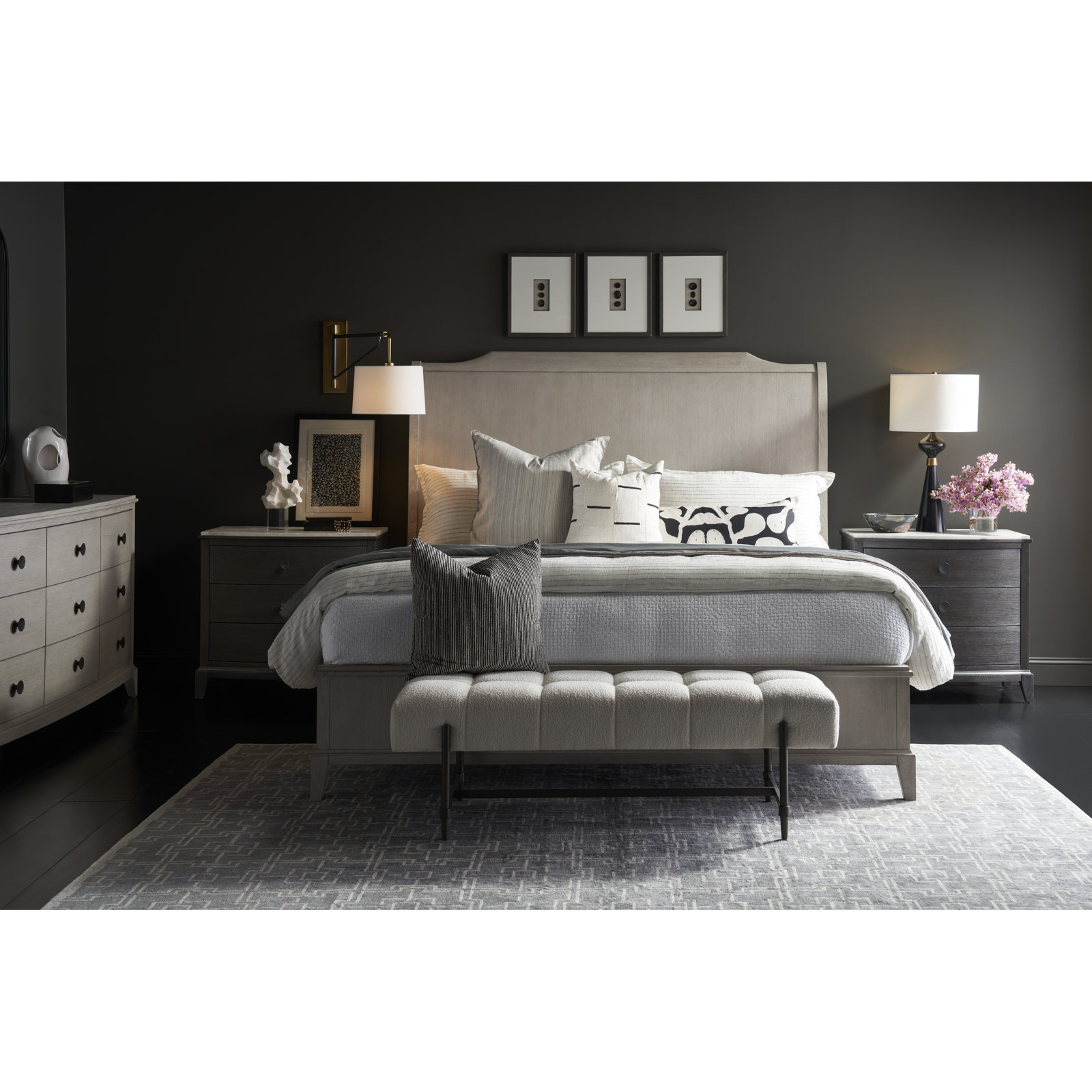 Nadine Solid Wood Bed, King