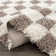 Atiran Checkered Shag Brown Area Rug