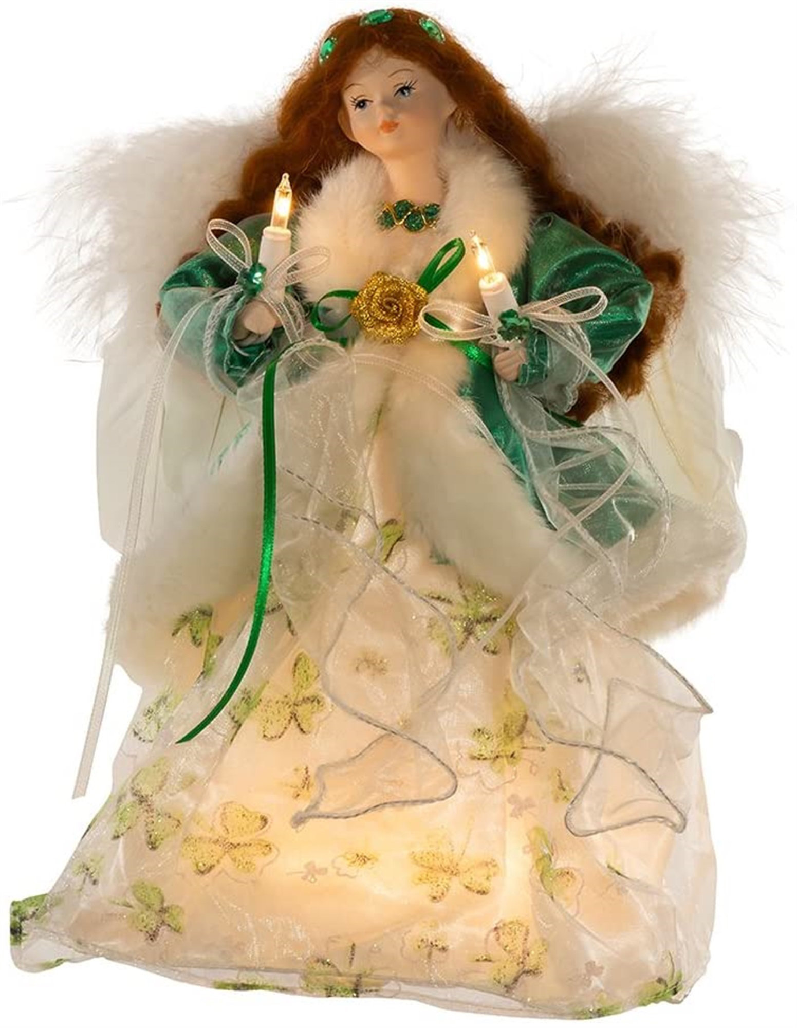 Fabric Tree Topper - Lighted