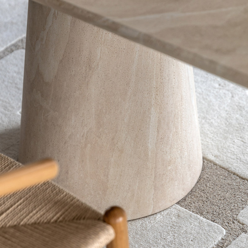 Oval Dining Table, Beige