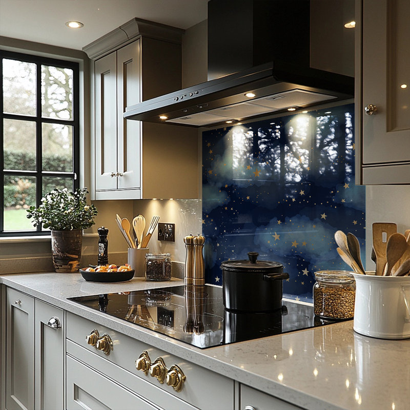 Sky With Foil Constellations Splash Back