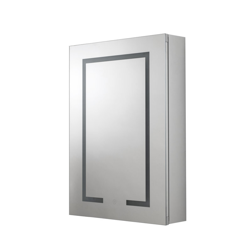 1270mm W 1778mm H Surface Frameless Medicine Cabinet Mirror 2 Adjustable