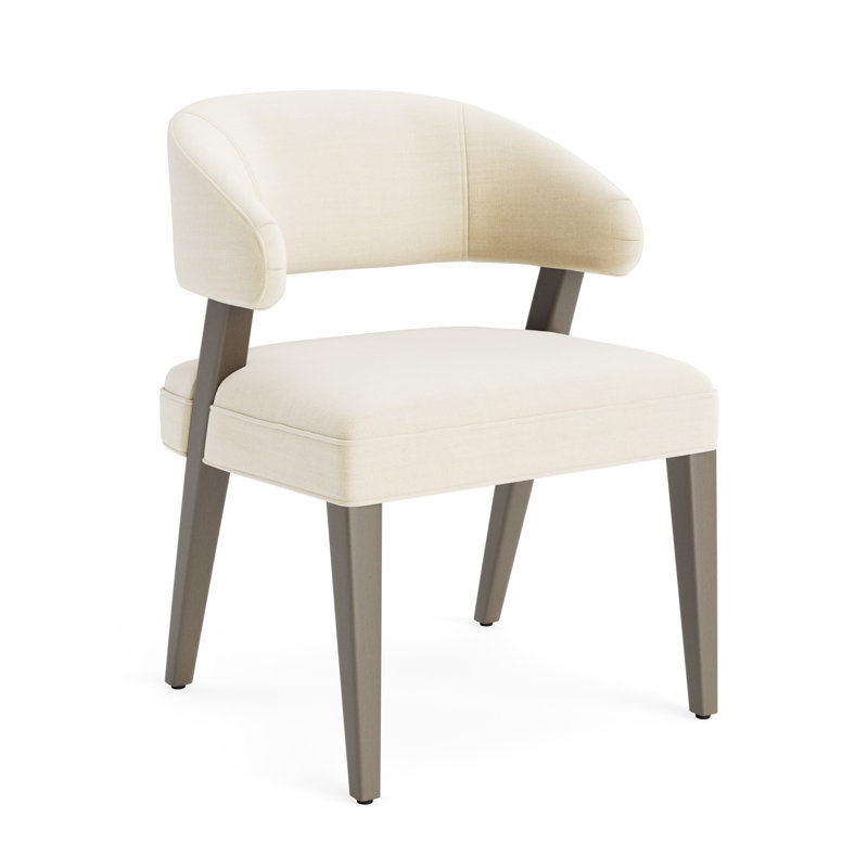 Keane Dining Chair, Performance Linen - Cream, Driftwood