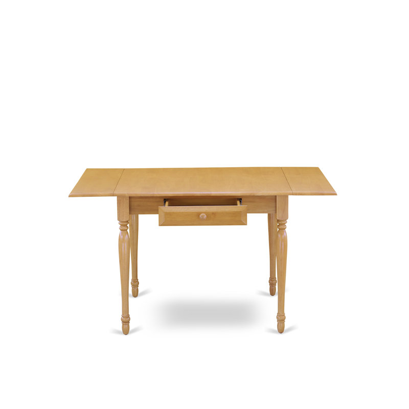 Monza Modern Kitchen Table - a Rectangle Dining Table Top with Dropleaf & Stylish Legs, Oak, Oak
