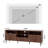 Ulita 70'' Fluted TV Stand, Mid Century Modern Entertainment Center with Storage Cabinets & Open Shelves, Media Console TV Cabinet