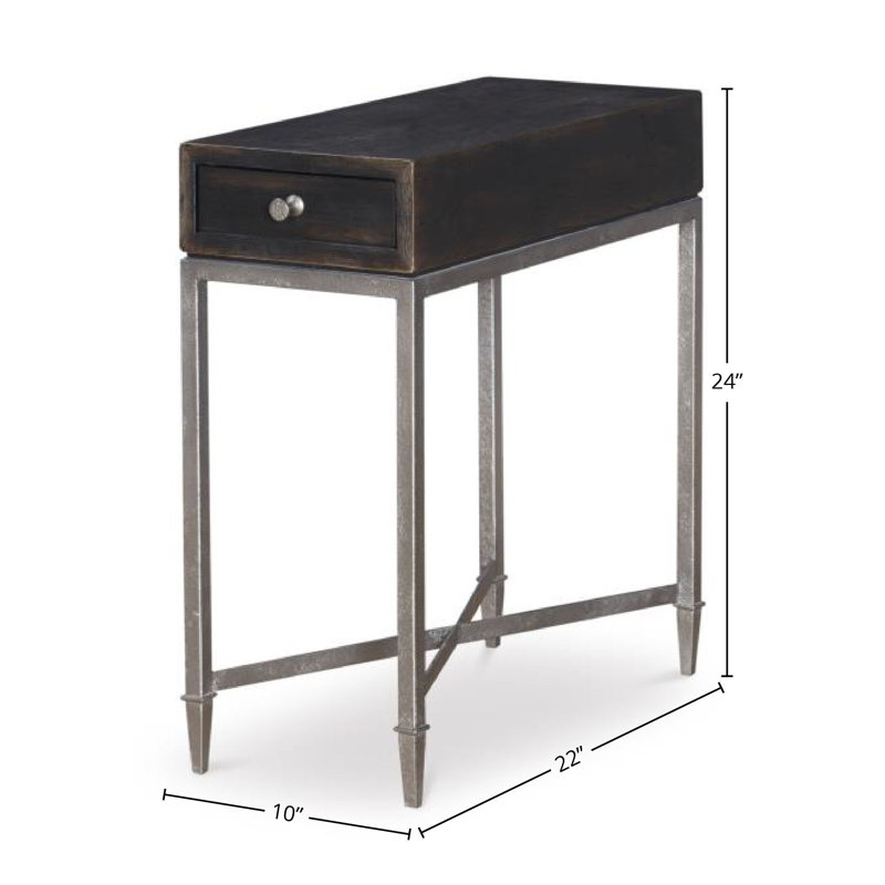 Charles Chairside Table, Black
