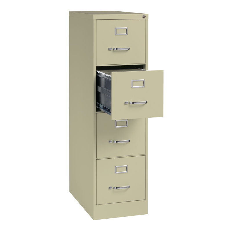 15'' Wide 4 -Drawer Steel File Cabinet, Putty