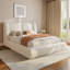 Structure de lit tapissier Cloud, lit rembourré en tissu doux avec tête de lit à oreilles de 5 po d'épaisseur, lit plateforme pour chambre à coucher moderne, assemblage facile et sans sommier-129165758-131655836