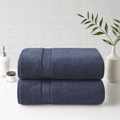 2-piece Antimicrobial Cotton Bath Sheet Set – Premium Long Staple, Low Lint, Durable