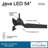 54" Java 3 - Blade Outdoor LED Standard Ceiling Fan with Remote Control and Light Kit Included
