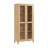 Tall Storage Cabinet With Glass Doors For Dining Room Or Living Room