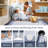 9 x 12 ft Polyester Blue Rectangular Area Rug Geometric Bordered Modern Machine Washable for Indoor-415889121-415889123