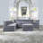 Eram Grey Rectangle Storage Ottoman
