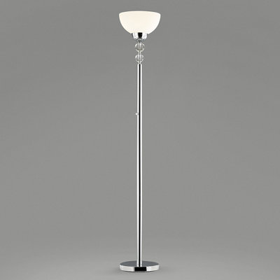 Eiland Chrome Torchiere Floor Lamp