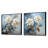 Blue Hydrangea Blooms In Gray Tone - Hydrangea Square Collage Set Of 2-1631275392-1631275395