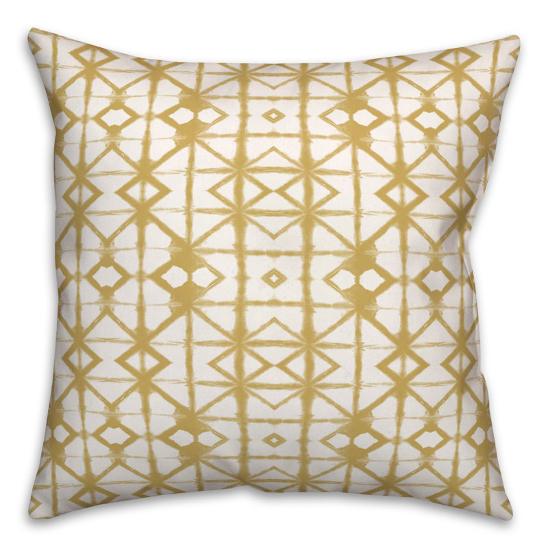 Housse et insert de coussin d'extérieur, Jaune, 18 po x 18 po, Carré