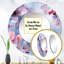 Exquisite Purple Beauty Floral Pattern - Floral Round Mirror Wall Decor_MTMIR126002-99624516-122496894