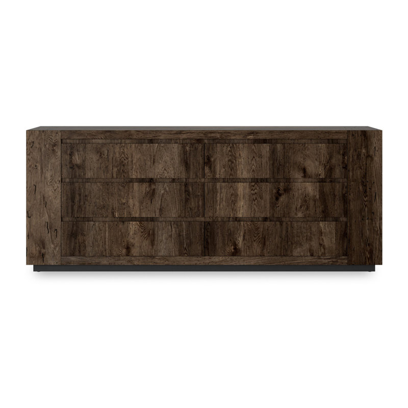 Commode 6 tiroirs Keedan, Brun foncé