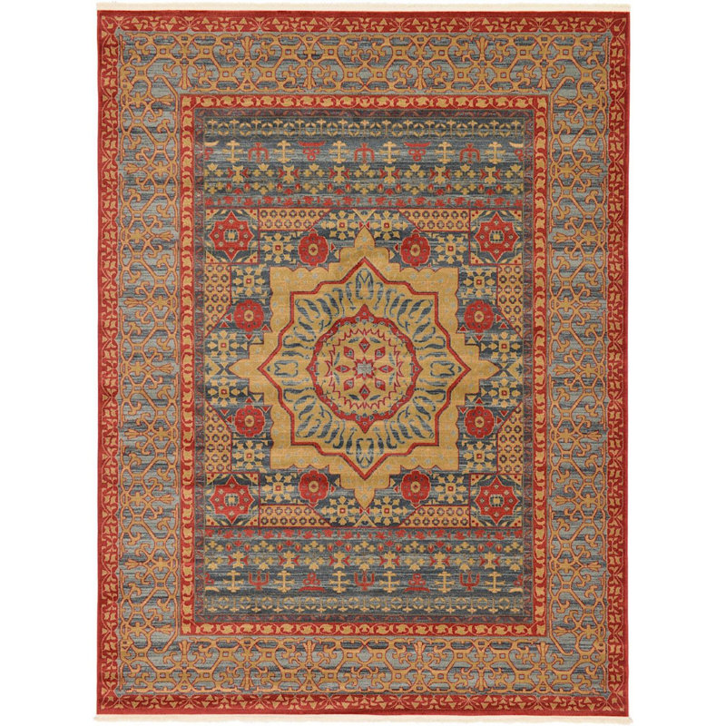 Tapis à motif oriental cramoisi Palazzo, Rectangle 5 pi x 8 pi