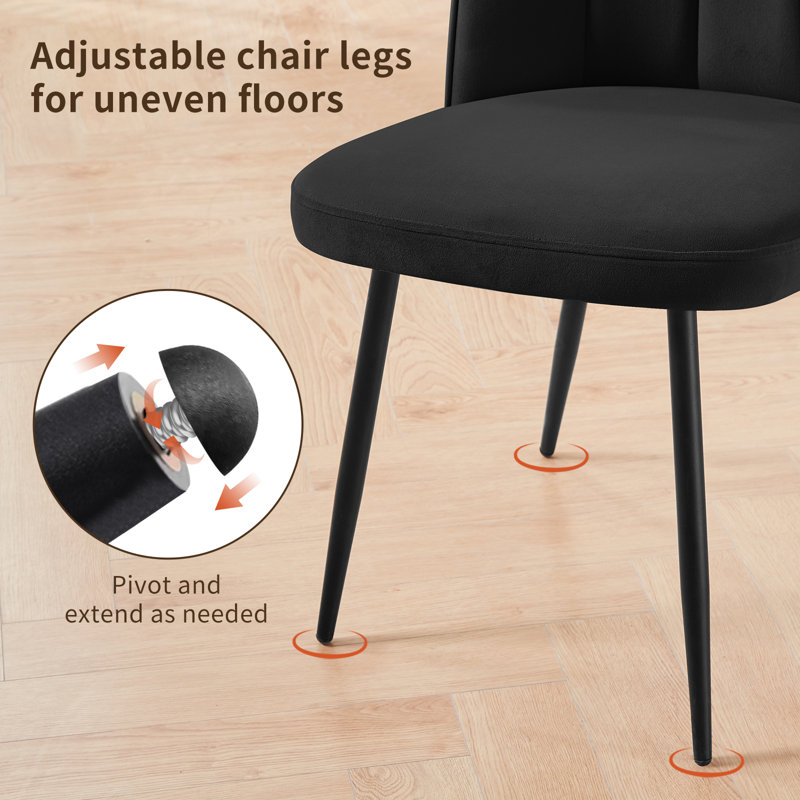 150Cm Table With 6 Modern Cool Colour Upholstered Dining Chairs, Black