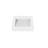 Pyramid 24" Wall-Mounted Modern Bathroom Sink with Ramp Basin - White, No Faucet Hole-62540269-67184107