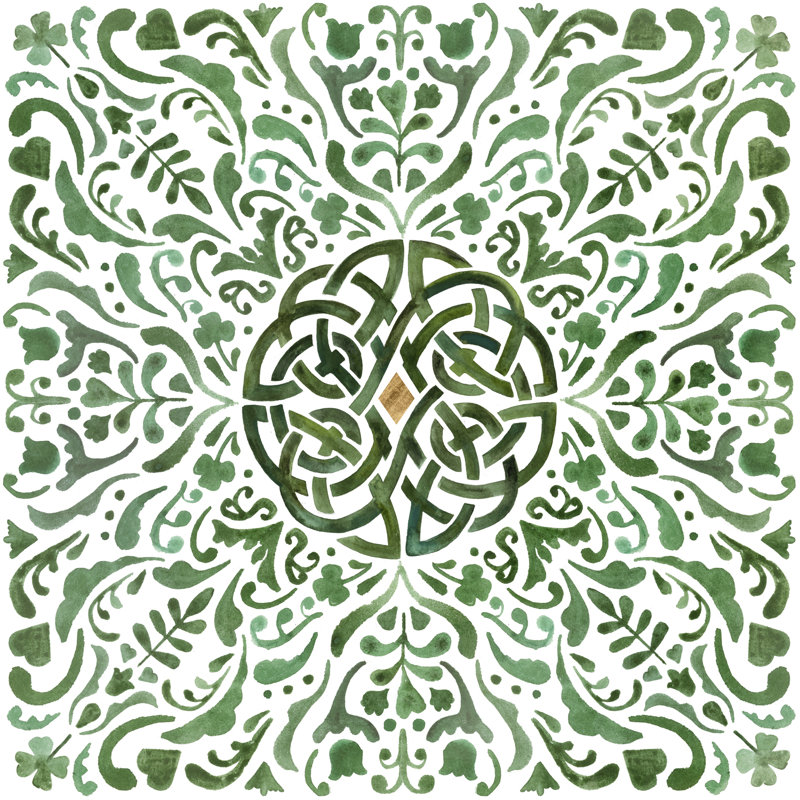 Celtic Knot II by Victoria Borges - Wrapped Canvas Painting, 91cm H x 91cm W