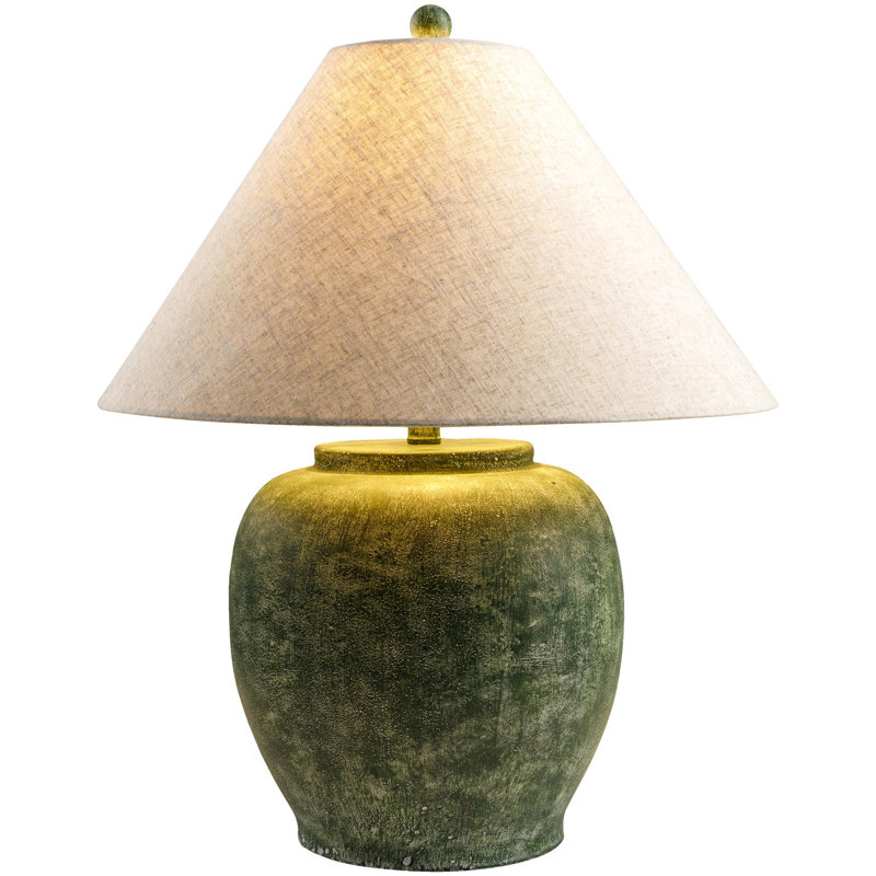 Trini Kiku Table Lamp, Wheat, Green