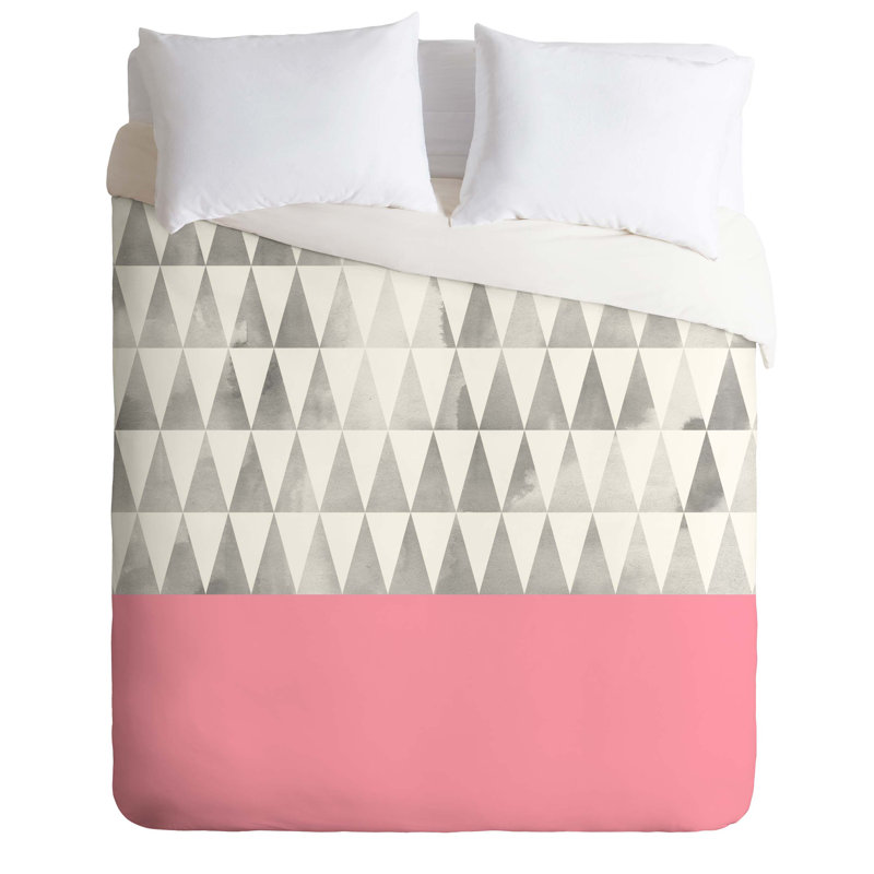 Ensemble de housse de couette Silver Triangles, Housse de couette pour très grand lit et 2 très 