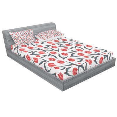 Microfiber Floral Sheet Set