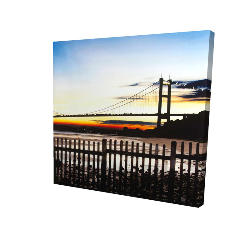 Bridge by sunset - Hyperrealist Canvas Art for Home Decor