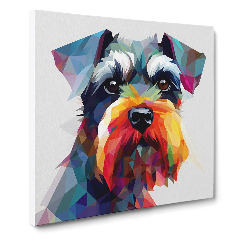 Schnauzer Abstract - No Frame Print, 50cm H x 50cm W x 3cm D