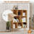 31.5" Bookcase Sideboard Storage Shelf 3-Shelf 8-Module with 4 Solid Wood Legs-191981091