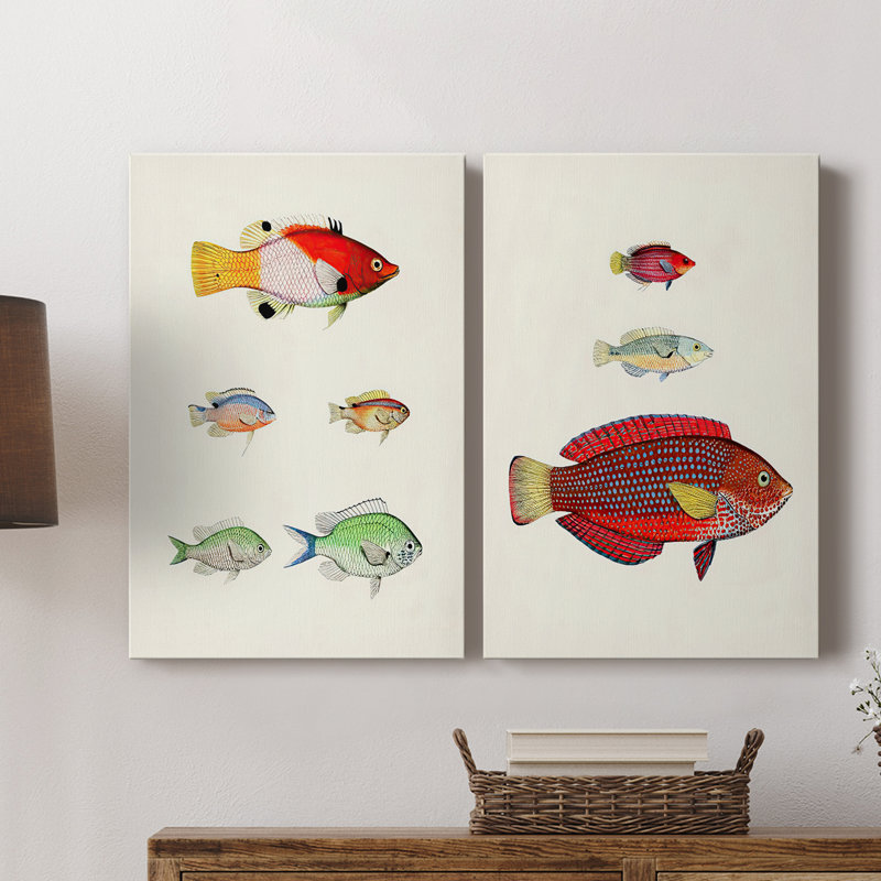Colorful Tropical Fish I-Premium Gallery Wrapped Canvas -Ready to Hang, 18" H x 24" W