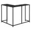 Table d'appoint, console, vestibule, étroit, d'angle, stratifié marbré noir, métal noir-1437529510