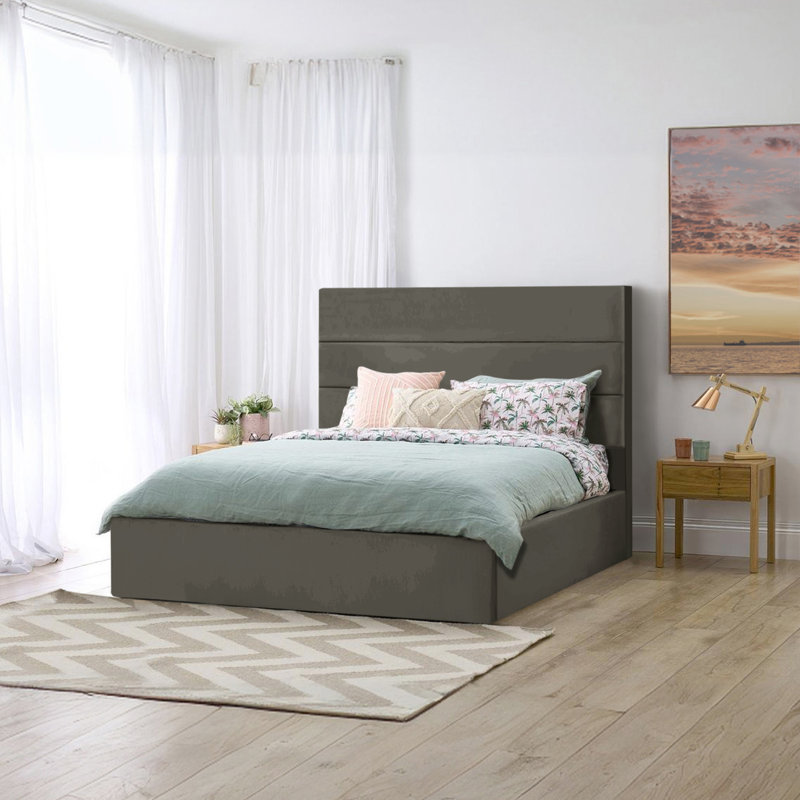 Lavetra Upholstered Bed, Asphalt, Kingsize (5')