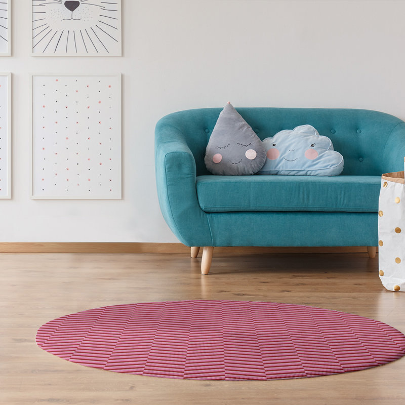 Chenille Indoor Rug, Round 5'