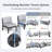 5 - Person Outdoor HIPS Patio Conversation Furniture Set, Black-1033320952