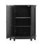 Armoire de rangement d'angle pour salle de bain avec tablette réglable