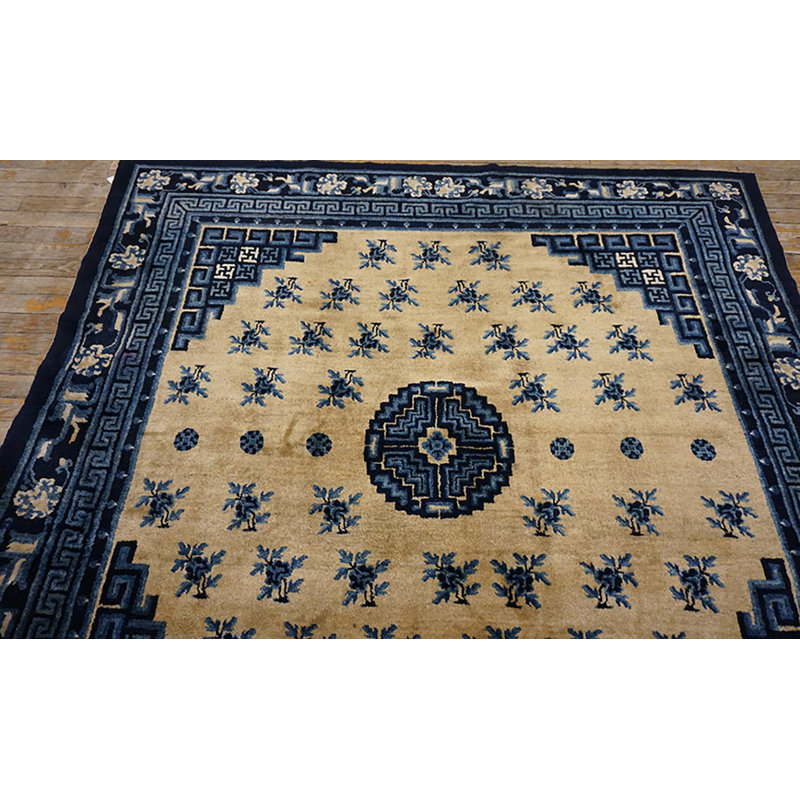 Tapis antique chinois Baotou des années 1920