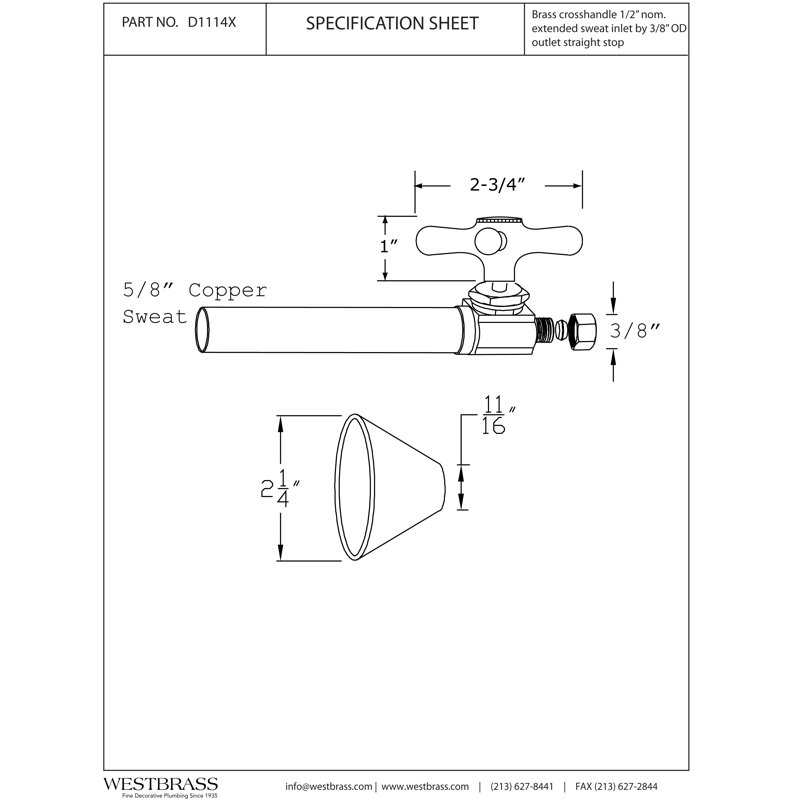 Polished Nickel Cross Handle Straight Stop Valve