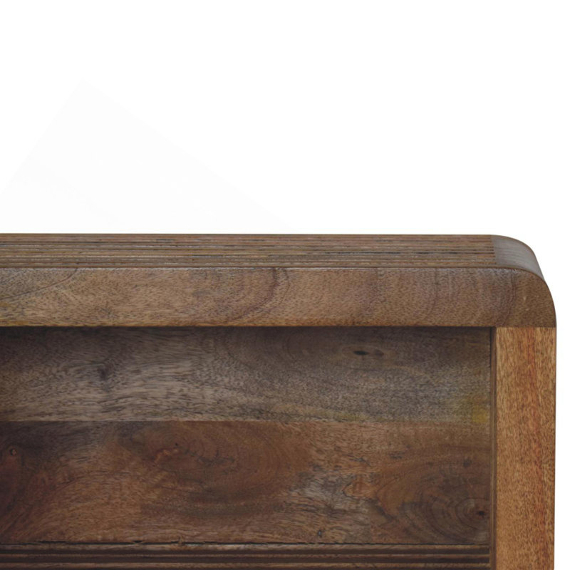 Soba Wall-Mounted Bedside, Open Storage, Brown