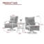 Ensemble de 3 chaises pivotantes en métal pour l'extérieur Charron-1752776727