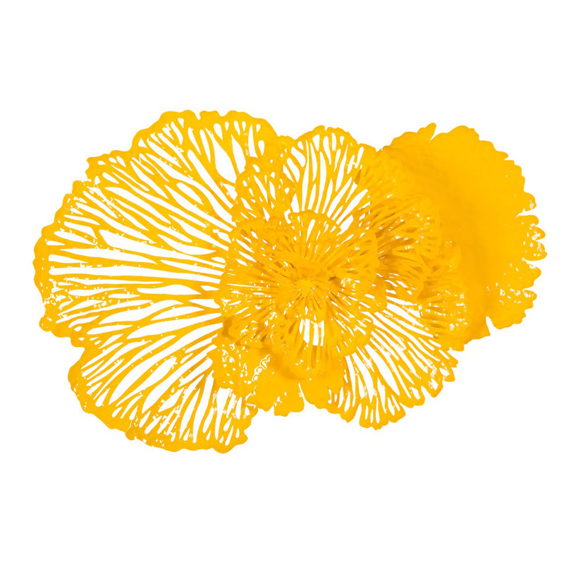 Flower Wall Décor, Yellow