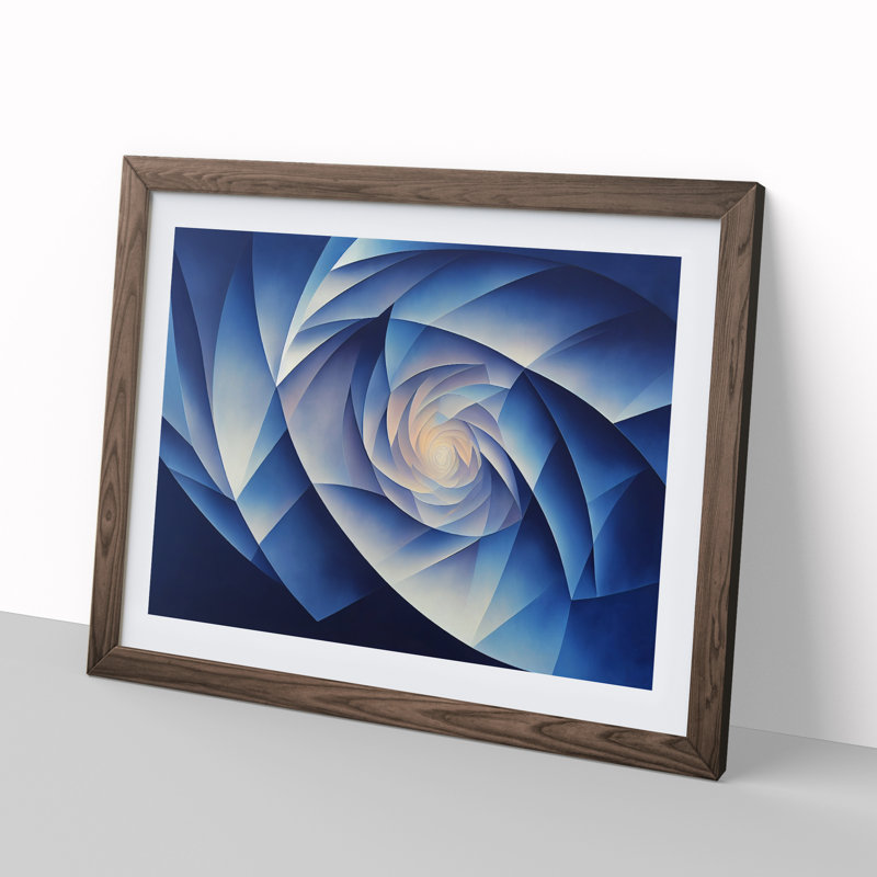 Lively Abstract Fractals - Framed Print, 34cm H x 46cm W x 2cm D, Walnut