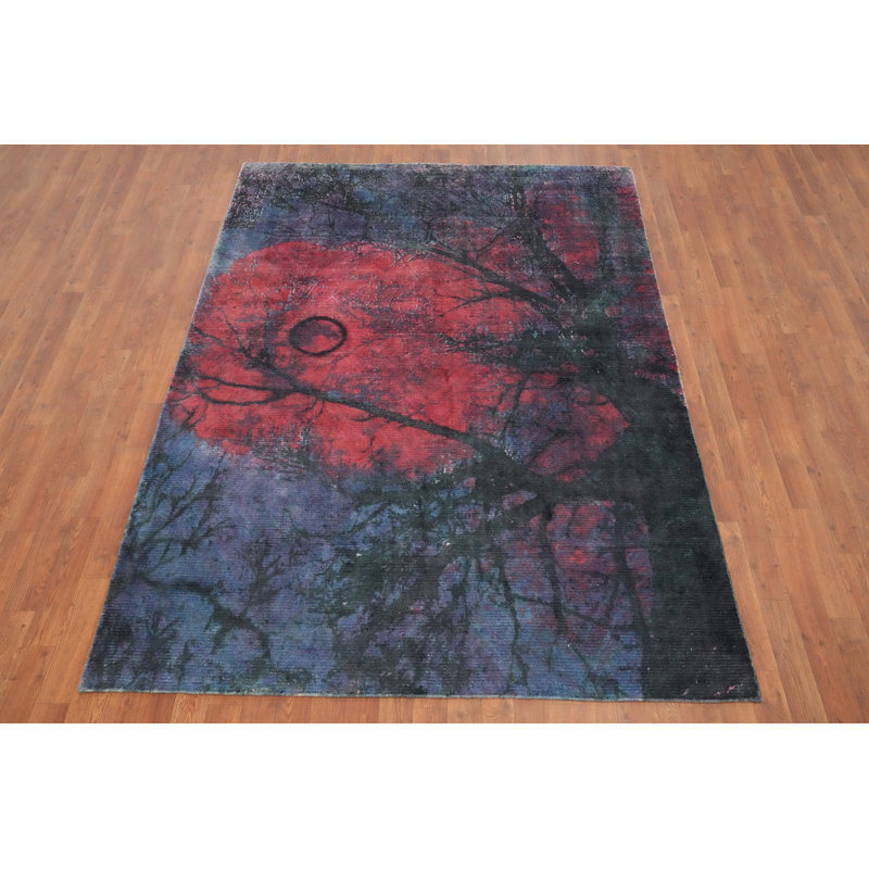Enchanting Twilight Forest - Tapis abstrait moderne 6 x 8 po