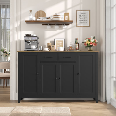 55.1'' Sideboard With 2 Drawers, Adjustable Shelves