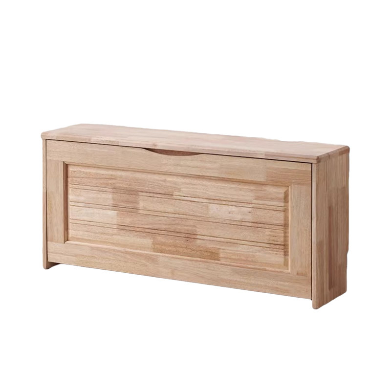 Banc à chaussures en bois massif Traditional, Tanné, H 16,54 po x l 31,5 po x P 9,45 po