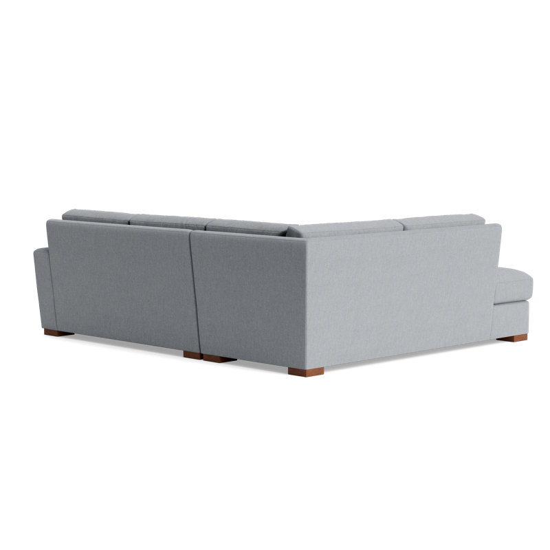 Couch Potato Sectional, Left Hand Facing, Performance Weave - Zinc